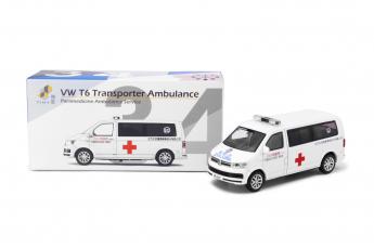 Tiny 台灣 TW34 合金模型車 - 福斯 T6 Transporter 全方位 消防救護車