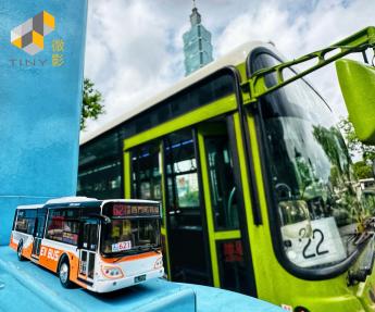 Tiny 台灣 TW75 - 電動巴士 MB120NSE (621) 橘白色塗裝 合金車模型